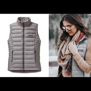 Patagonia womens down vest forge grey